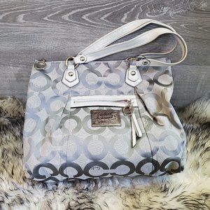 COACH Silver Poppy Tote